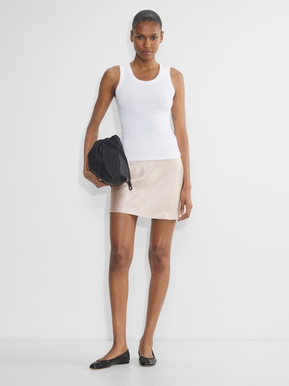 NWOT - BABATON (10) Slip Satin Mini Skirt